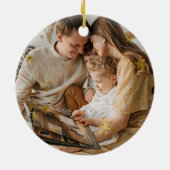 Elegant Modern Photo Merry Christmas  Keramisch Ornament (Achterkant)