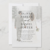 Elegant Modern Photo Overlay Wedding Kaart (Voorkant)