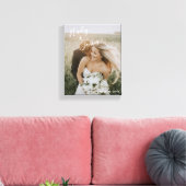 Elegant Modern Photo Wedding Canvas Afdruk (Insitu (Woonkamer))