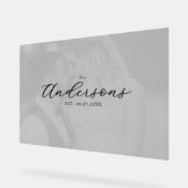 Elegant Modern Photo Wedding Guest Signing Board (Angle)