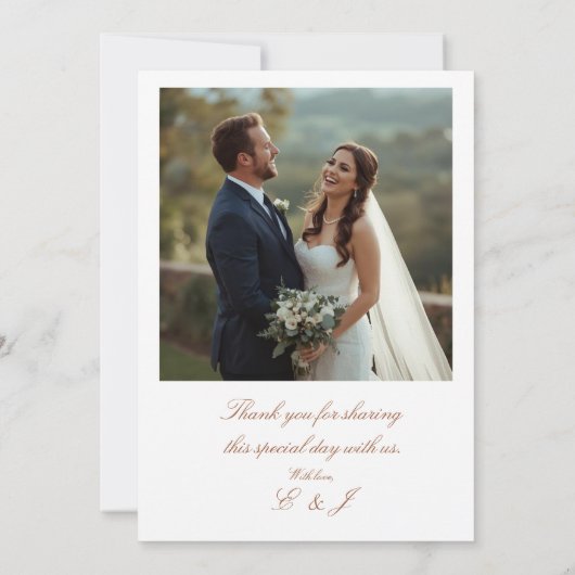 Elegant Modern Photo Wedding Invitation (Dos)