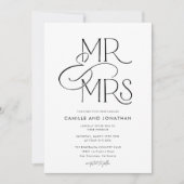 Elegant Modern Photo Wedding Invitation Kaart (Voorkant)