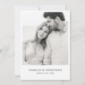 Elegant Modern Photo Wedding Invitation Kaart (Achterkant)
