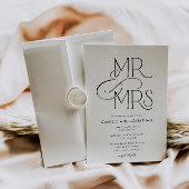 Elegant Modern Photo Wedding Invitation Kaart