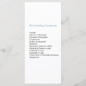 Elegant modern Photo Wedding Program Programma (Achterkant)