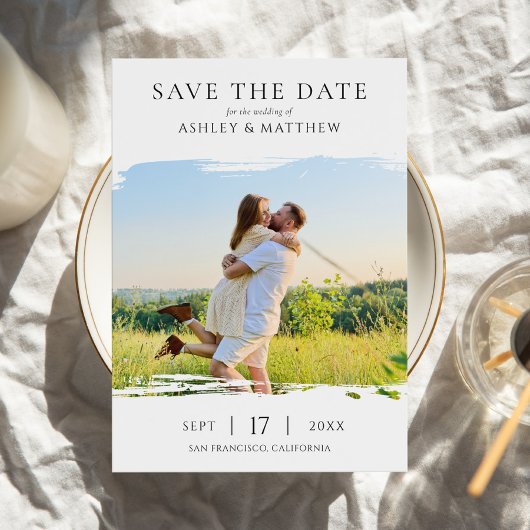 Elegant Modern Photo Wedding Save the Date