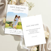 Elegant Modern Photo Wedding Save the Date