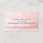 Elegant Modern Pink Bokeh Faux Lashes Visitekaartje (Achterkant)