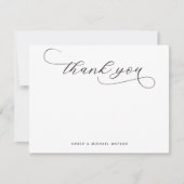 Elegant modern Premium - Dank u wel script Notitiekaartje (Voorkant)