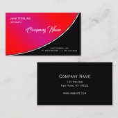 Elegant Modern Professional Bright Crimson Visitekaartje (Voorkant / Achterkant)