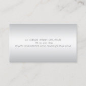 Elegant modern Professional Charming Silver Lace Visitekaartje (Achterkant)