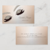 Elegant Modern Professional Glitter Faux Lashes Visitekaartje (Voorkant / Achterkant)