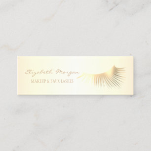 Elegant modern Professional Gold Faux Lashes Mini Visitekaartje