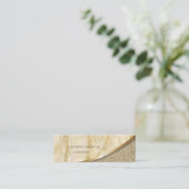 Elegant Modern Professional Gold Marble Mini Visitekaartje (Staand voorkant)