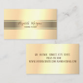 Elegant Modern Professional, Gold Stripe Visitekaartje (Voorkant / Achterkant)