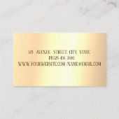 Elegant Modern Professional, Gold Stripe Visitekaartje (Achterkant)