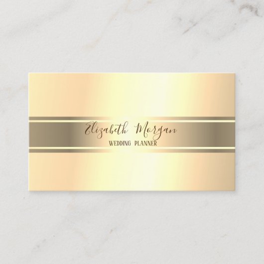 Elegant Modern Professional, Gold Stripe Visitekaartje (Voorkant)