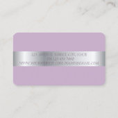 Elegant Modern Professional Silver Glitter Lashes Visitekaartje (Achterkant)