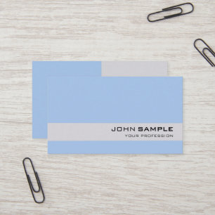 Elegant modern Professional Simple Pastel Blue Visitekaartje
