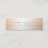 Elegant modern professioneel beeld, hart mini visitekaartje (Achterkant)