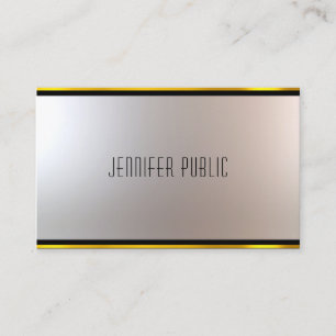 Elegant modern professioneel glamour Unieke plaat Visitekaartje