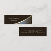 Elegant modern professioneel, goud, leder mini visitekaartje (Voorkant / Achterkant)