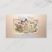 Elegant modern professioneel Lijst, Glitter Lotus Visitekaartje (Voorkant)