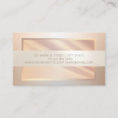 Elegant modern professioneel Lijst, Stripe Lotus Visitekaartje (Achterkant)