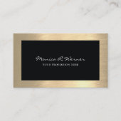 Elegant modern professioneel zwart visitekaartje (Voorkant)