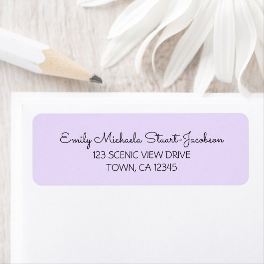 Elegant Modern Purple Contemporary Calligraphy Etiket (Insitu)