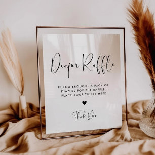 Elegant & Modern Raffle teken Poster
