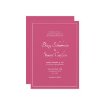 Elegant Modern Raspberry Pink Wedding Uitnodiging