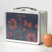 Elegant Modern Red en Blue Floral op maat (In situ)