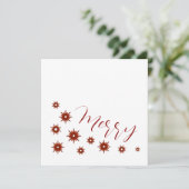 Elegant Modern Red Star Kerst Feestdagenkaart (Staand voorkant)