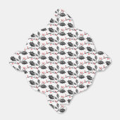 Elegant modern rood en zwart Holly Pattern Bedankdoosjes (Uitgevouwen)