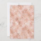 Elegant modern Roos Gold Glitter Wedding Kaart (Achterkant)