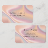 Elegant modern roos Gold holographic event planner Visitekaartje (Voorkant / Achterkant)