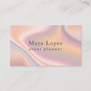 Elegant modern roos Gold holographic event planner Visitekaartje