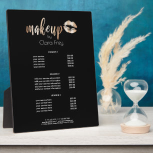 Elegant modern roos Gold lips make-up Fotoplaat