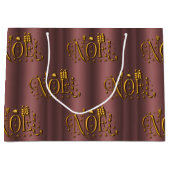 Elegant modern Roos Gold Noel Kerstmis Groot Cadeauzakje (Voorkant)