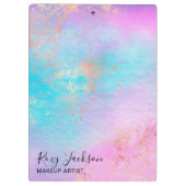 Elegant modern roos Gold waterverf make-up kunsten Klembord (Achterkant)