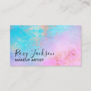Elegant modern roos Gold waterverf make-up kunsten Visitekaartje