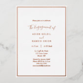 Elegant modern Roos Gold Wedding Party Folie Uitnodiging (Voorkant)