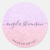 Elegant modern roos goud en paarse glitter make-up