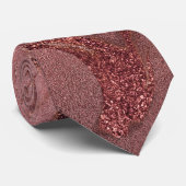 Elegant modern roos goud en rode marmer stropdas (Opgerold)