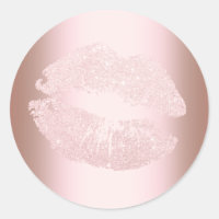 Elegant modern roos goud glitter lippen make-up