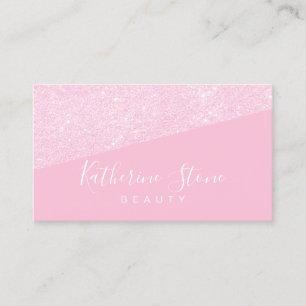 Elegant modern roos goud glitter roze schoonheid visitekaartje