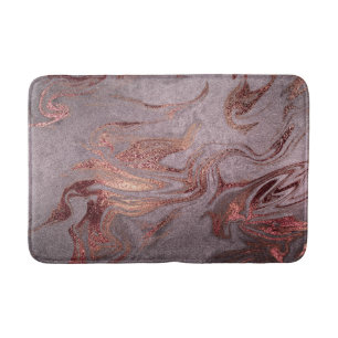 Elegant modern roos goud paarse marmer badmat