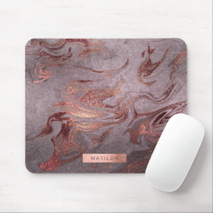 Elegant modern roos goud paarse marmer muismat