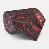 Elegant modern roos goud paarse marmer stropdas (Opgerold)